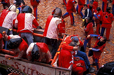 The battle of the oranges, Ivrea, Piedmont, Italy
