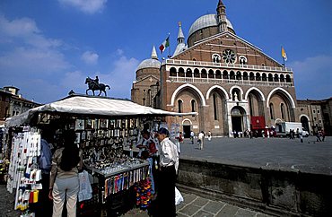 Stands in Saint Anthony square, Padua, Veneto, Italy