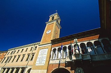 The Civic Tower in Vittorio Emanuele II square, Rovigo, Veneto, Italy 
