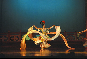 Tang Dynasty Music and Dancing, Xian, China, Asia