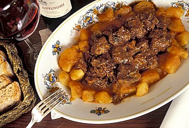 Stew with potatoes, Italy