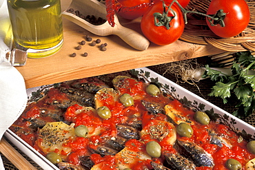 Pilchards with tomatoes, Italy