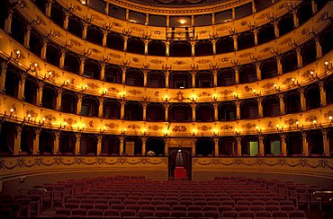 Interior of Teatro Rossini, Pesaro, Marche, Italy