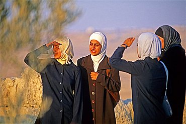 Women, Nebo mountain, Jordan, Middle East