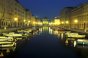 Red Bridge square and Great Canal, Trieste, Friuli Venezia Giulia, Italy