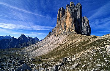 Tre Cime di Lavaredo peaks, Dolomiti mountains, Veneto, Italy