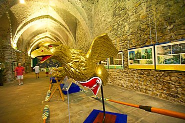 Pisa figurehead, Repubbliche Marinare arsenal museum,  Amalfi,  Campania, Italy