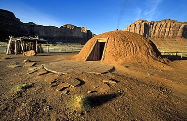 Navajo traditional house, Monument Valley, Arizona, United States of America, North America