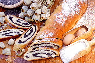 Strudel cake made with poppies, Hotel Mirabell, Valdaora, Val Pusteria, Trentino Alto Adige, Italy