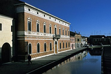 Foreshortening of Comacchio, Emilia Romagna, Italy