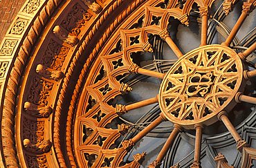 Rose window, Santa Maria del Carmine church, Milan, Lombardy, Italy