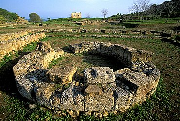 Archaeological area, Morgantina, Sicily, Italy