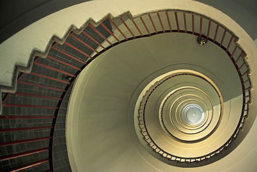 Spiral staircase, Neboticnik scyscraper, Ljubljana, Slovenia, Europe