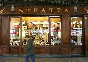 Shop windows, San Carlo square, Turin, Piedmont, Italy