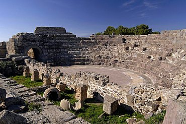 Theatre, Nora Roman ruins, Pula, Sardinia, Italy, Europe