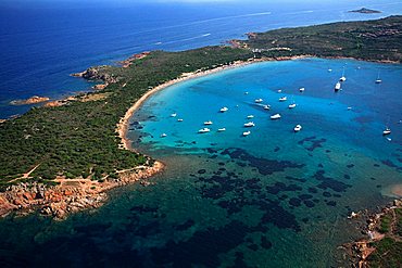 Aerial view, Capo Coda Cavallo, Sardinia, Italy, Mediterranean, Europe