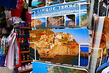 Souvenir stall, Monterosso al Mare, Liguria, Italy, Europe