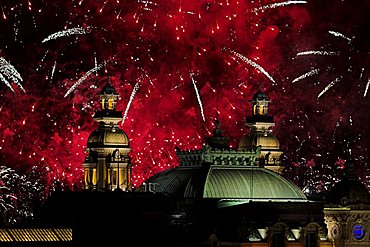 Fireworks over Casino, Monte Carlo, Monaco, Europe