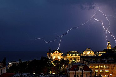 Thunderstorm over Casino, Monte Carlo, Monaco, Europe