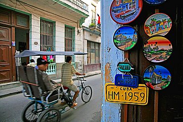 Ciclo-taxi, Havana, Cuba, West Indies, Central America