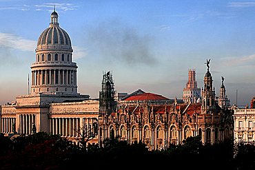 Buildings along Parque Central, Havana, Cuba, West Indies, Central America