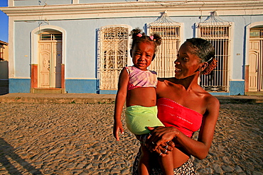 Child with her mum, Trinidad, Cuba, West Indies, Central America