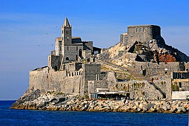 San Pietro church, Portovenere, UNESCO World Heritage Site, Liguria, Italy, Europe