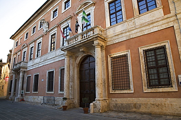 Chigi Zondadari palace, San Quirico d'Orcia, Tuscany, Italy, Europe