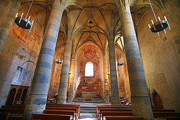 Church, St. Johann Mustair monastery, Mustair, Val Monastero, Bassa Engadina, Switzerland, Europe