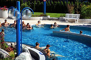 Thermal baths, Leukerbad, Vallese, Switzerland, Europe