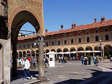 Ducale square, Vigevano, Lombardy, Italy, Europe