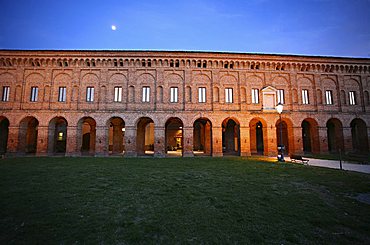 Gallery of the Ancient at the dusk, XVI sec, Galleria degli Antichi, Sabbioneta, Mantova, Lombardy