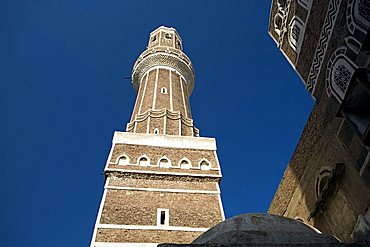 Minaret, Sana'a, Yemen, Middle East  