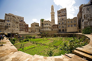 Village view, Old Sana'a, Yemen, Middle East  