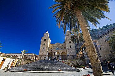 Cathedral square, Cefalu, Sicily, Italy