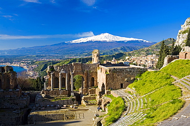 Greek theatre, Taormina, Sicily, Italy 