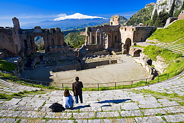 Greek theatre, Taormina, Sicily, Italy 