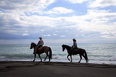 Excursion with horse, Castrocucco beach, Maratea, Basilicata, Italy 
