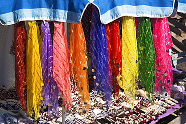 Colorfull silk veils, Behramkale, Turkey, Europe