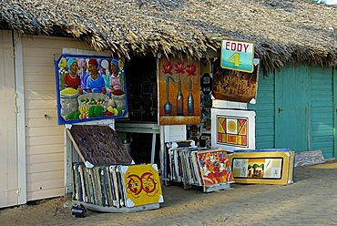 Caribbean traditional painting shop, Punta Cana, Dominican Republic, West Indies, Central America