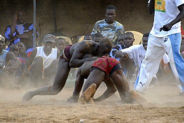 Traditional fight, Ndangane, Republic of Senegal, Africa