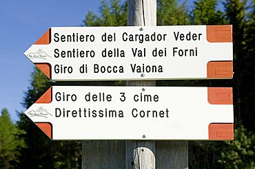 Mountain signals, Bondone mountain, Trentino Alto Adige, Italy