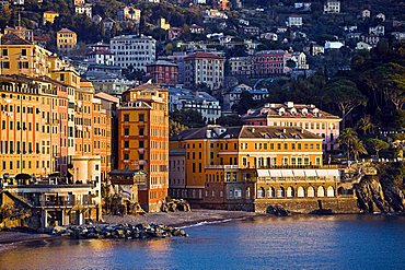 Camogli village and Cenobio dei Dogi hotel, Camogli, Ligury, Italy