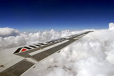 View from aircraft window, Italy