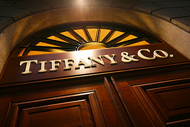 Tiffany & Co shop window, Via della Spiga 197 street, Milan, Lombardy, Italy, Europe