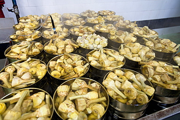 Artichoke processing, Luxitalia factory, San Pietro Vernotico, Puglia, Italy