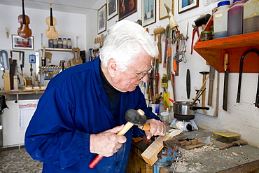 Handicrafts, Francesco Cavallo lute-maker, Fasano, Puglia, Italy