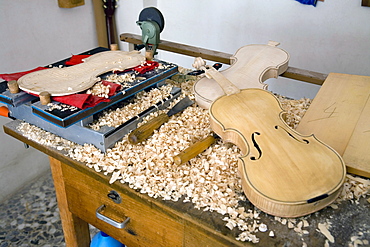 Handicrafts, Francesco Cavallo lute-maker, Fasano, Puglia, Italy