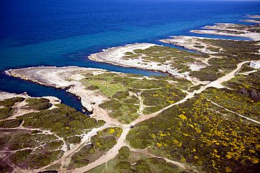 Aerial view of Merlata coast, Ostuni, Puglia, Italy