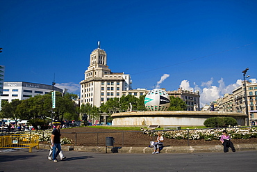 Catalunya square, Barcelona, Spain, Europe